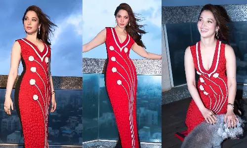 Tamannaah Bhatias Vibrant Red Dress Is Enchanting