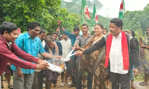Tribals Burn GO 51 Copies in Protest Against Hydro Projects in ASR