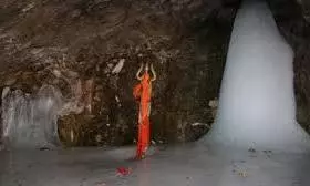 Over 12K Devotees Had Darshan Of Shiv Ling At Amarnath Cave-Shrine Over 12K Devotees Had Darshan Of Shiv Ling At Amarnath Cave-Shrine