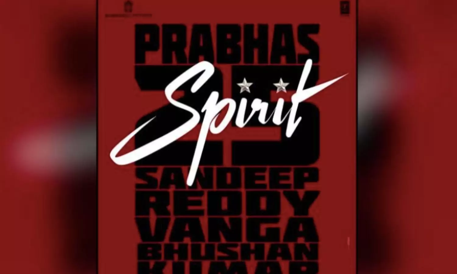 Prabhas, Sandeep Reddys Spirit To Roll This September