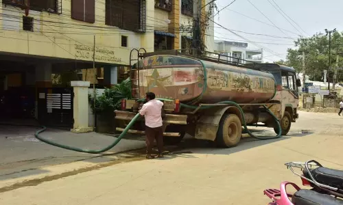Private Tankers Fill Water Gap in Hyderabad