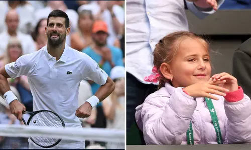Djokovics Daughter Steals the Show at Wimbledon With Her Victory Dance Djokovics Daughter Steals the Show at Wimbledon With Her Victory Dance