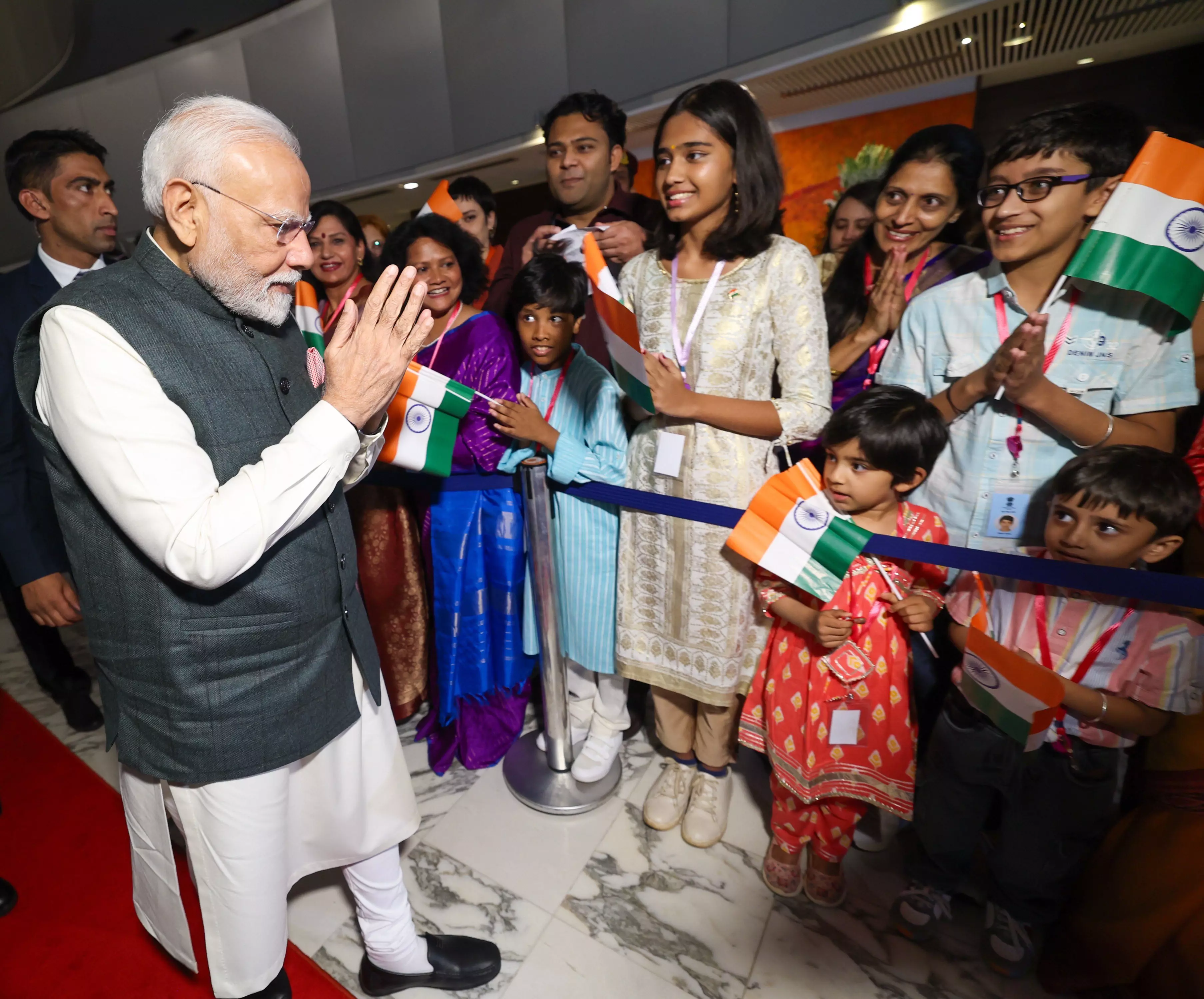 PM Modi Arrives in Brasilia, Interacts with Indian Diaspora