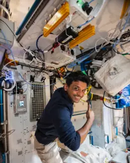 Shukla Talks to NE Students from Space Shukla Talks to NE Students from Space