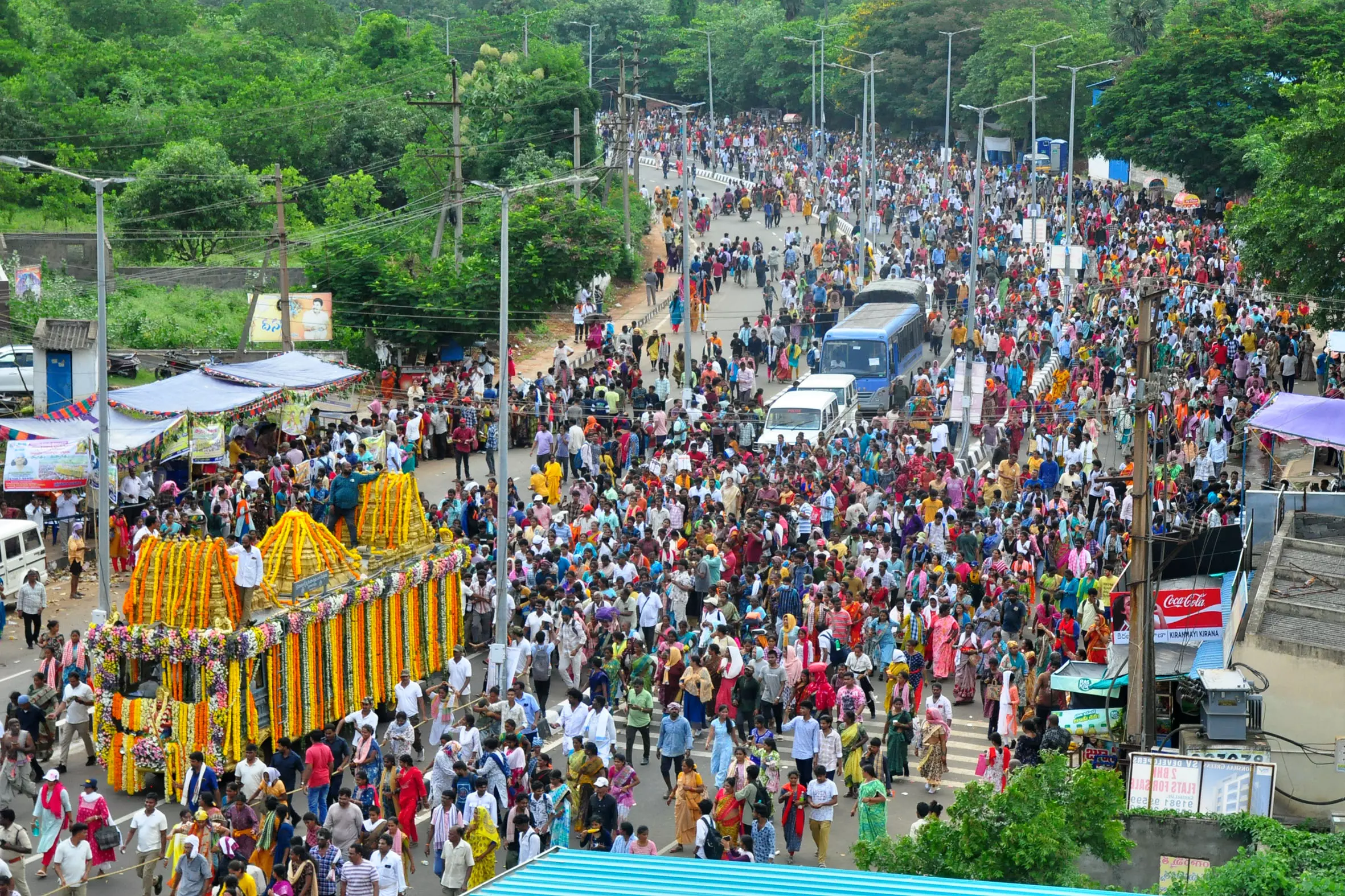 Thousands Participate as Simhachalam Giri Pradakshina Begins