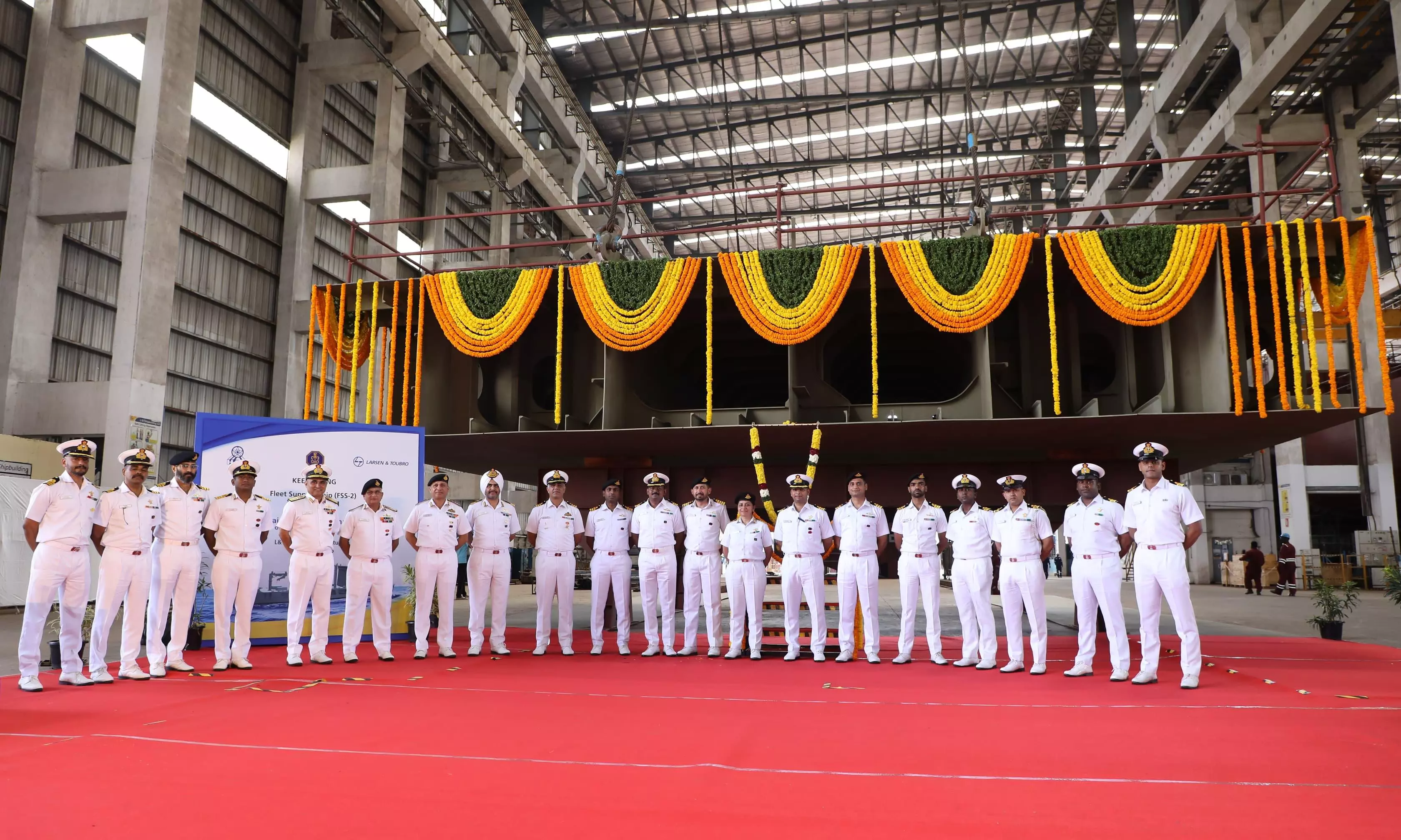 Keel Laid In For Indian Navy’s Support Ship