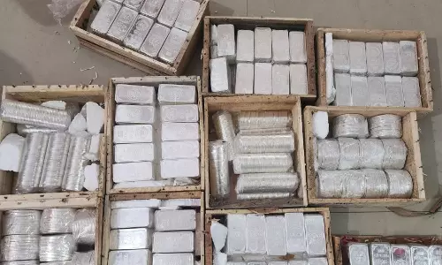 Over 1.10 Quintal Silver Biscuits Worth Rs 1 crore Seized During Smuggling Bid