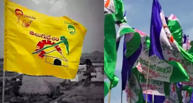 Tension Erupts In Gudivada As TD, YSRC Supporters Clash Over Flexis, Programmes