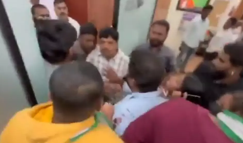 Teenmar Mallannas Gunman Fires in Air as Jagruthi Activists Vandalise Office