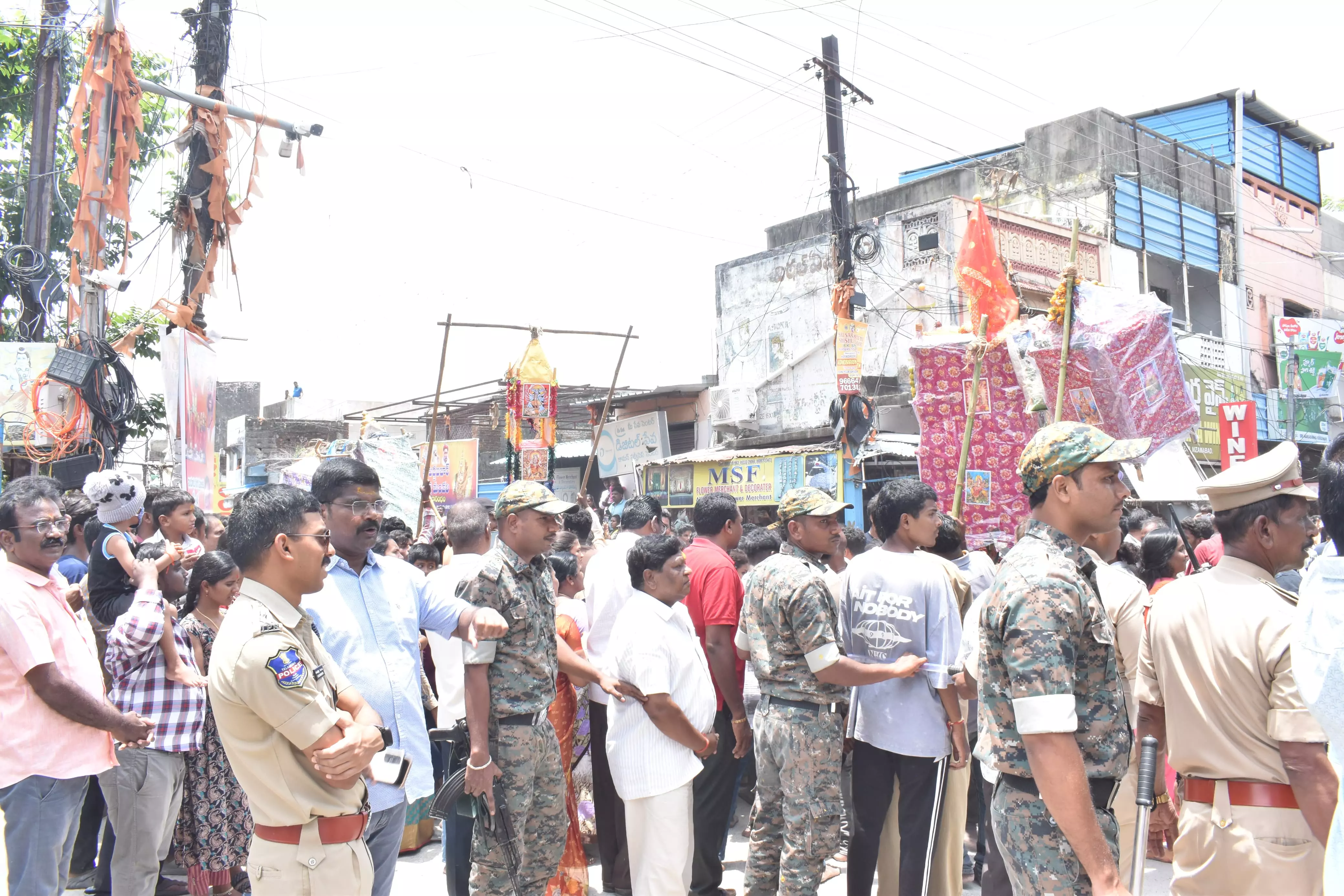 Sacred Statues Grace Nizamabad For Oora Panduga Festival