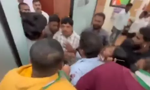 Teenmar Mallannas Gunman Fires in Air as Jagruthi Activists Vandalise Office