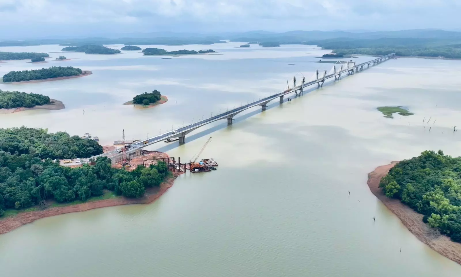 Indias Second Longest Cable-stayed Bridge Inaugurated Across River Sharavathi in Shivamogga Indias Second Longest Cable-stayed Bridge Inaugurated Across River Sharavathi in Shivamogga