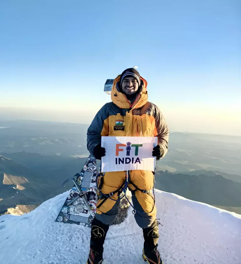 Narender Climbs Mount Elbrus