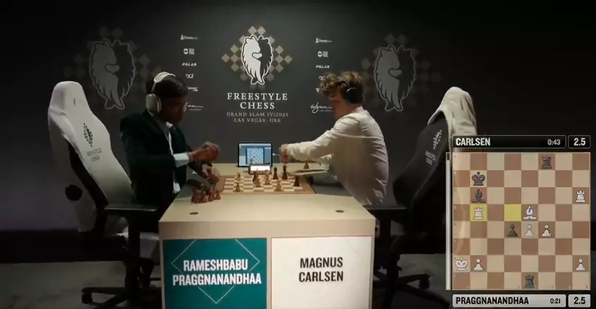 Freestyle Chess: Praggnanandhaa Wins Over World No. 1 Carlsen, Sends Him Out of Title Contention