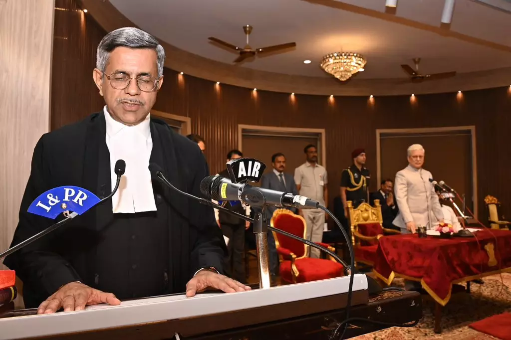 Justice AK Singh Sworn In As CJ Of Telangana High Court Justice AK Singh Sworn In As CJ Of Telangana High Court