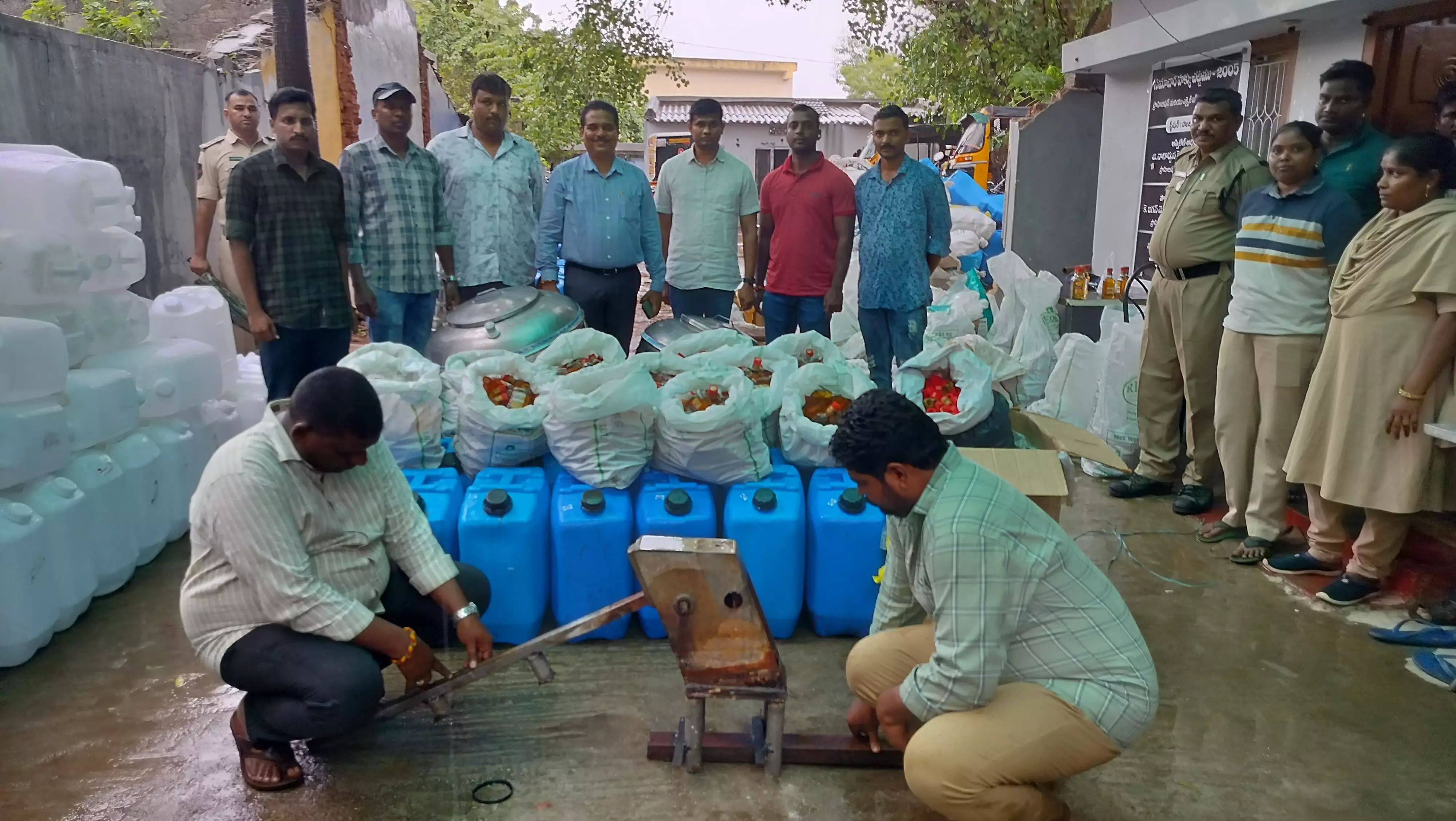 Spurious Liquor Racket with AP Links Busted in Suryapet, 6 Held
