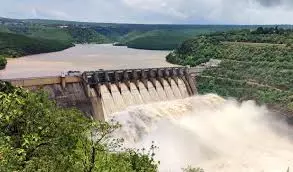 Srisailam Dam Gate Opened As Reservoir Nears full Level