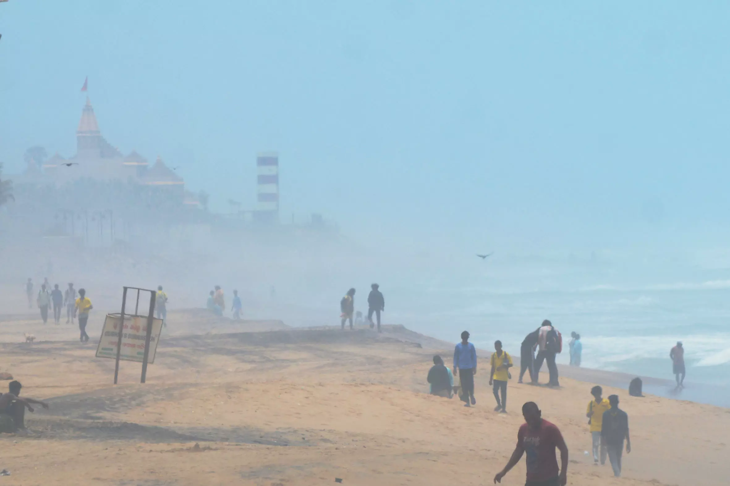 Rare Arctic Sea Smoke Phenomenon Spotted Along Vizag Beach Road After Recent Rains