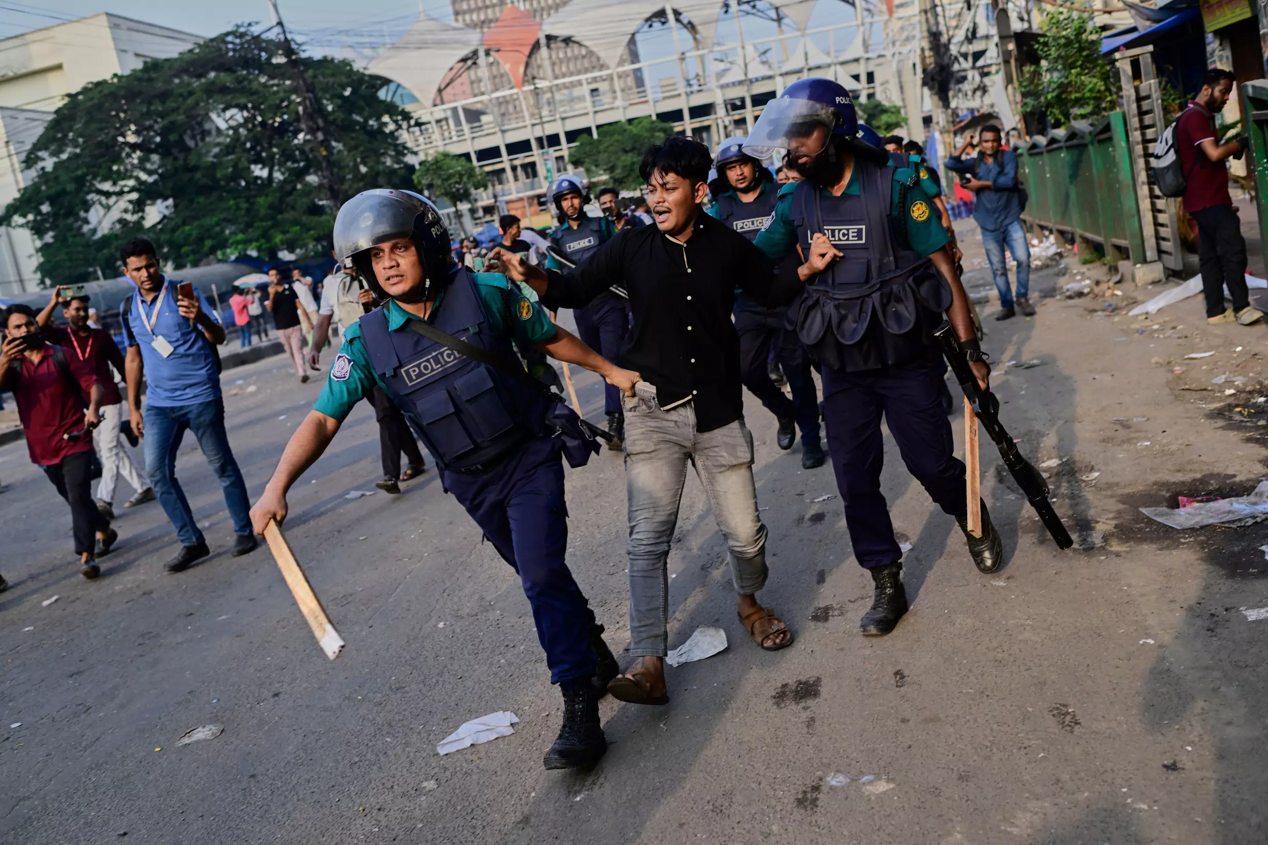 Bangladesh Students Protest After Air Force Jet Crash Kills 32