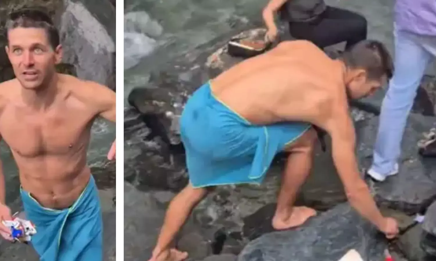 Foreign Tourist Picks Up Trash at Himachal Waterfall, Sparks Civic Sense Debate