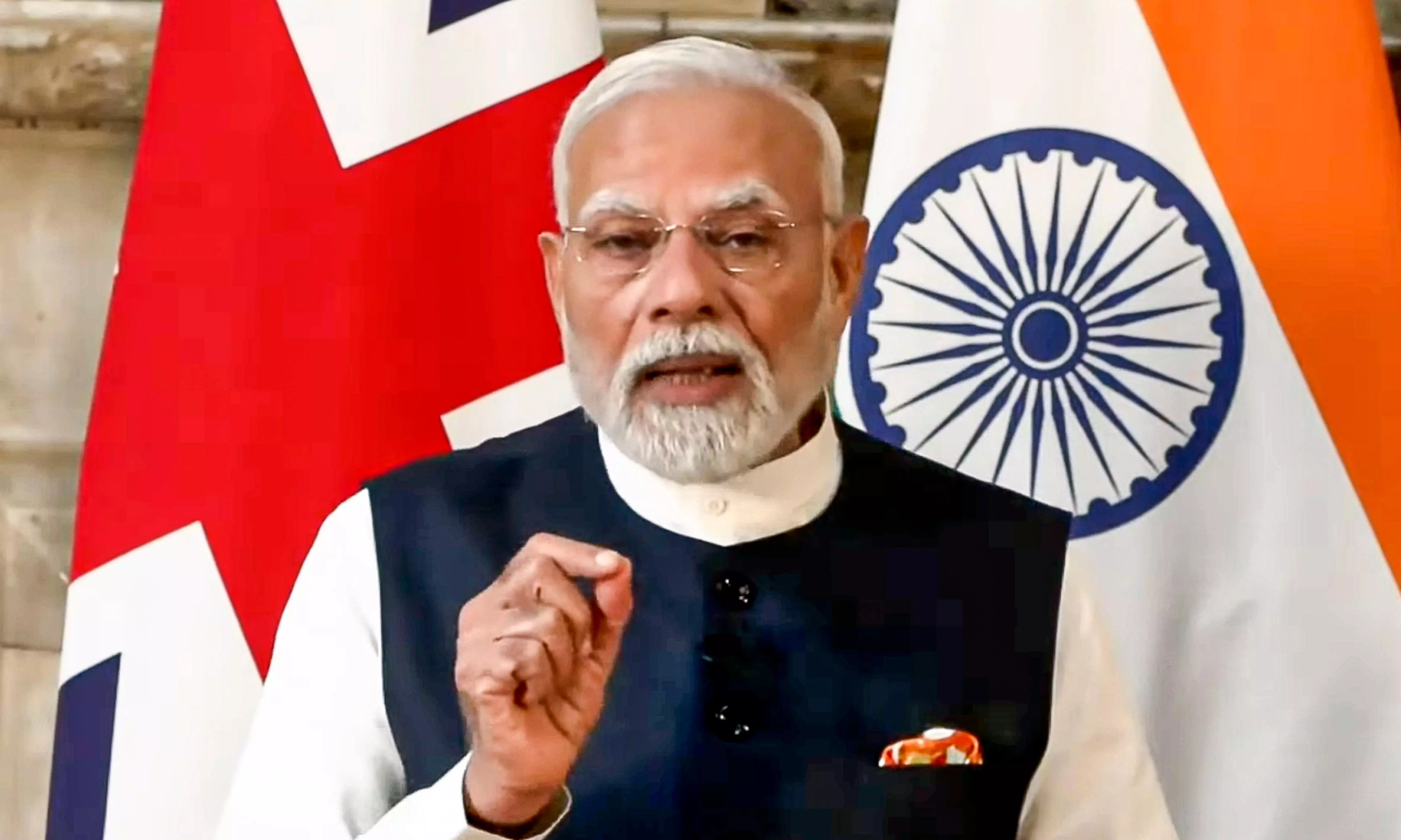 India, UK Unanimous That Double Standards Have No Place in Fight Against Terrorism: Modi India, UK Unanimous That Double Standards Have No Place in Fight Against Terrorism: Modi
