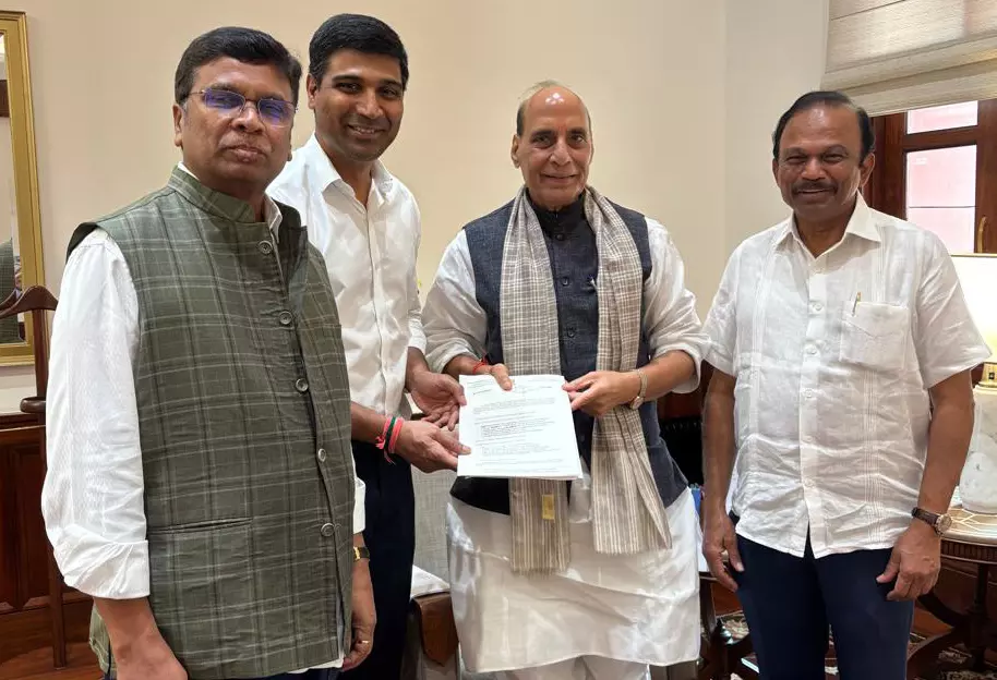 Proposal to Set Up Defence Manufacturing Units in Andhra Pradesh Submitted to Defence Minister