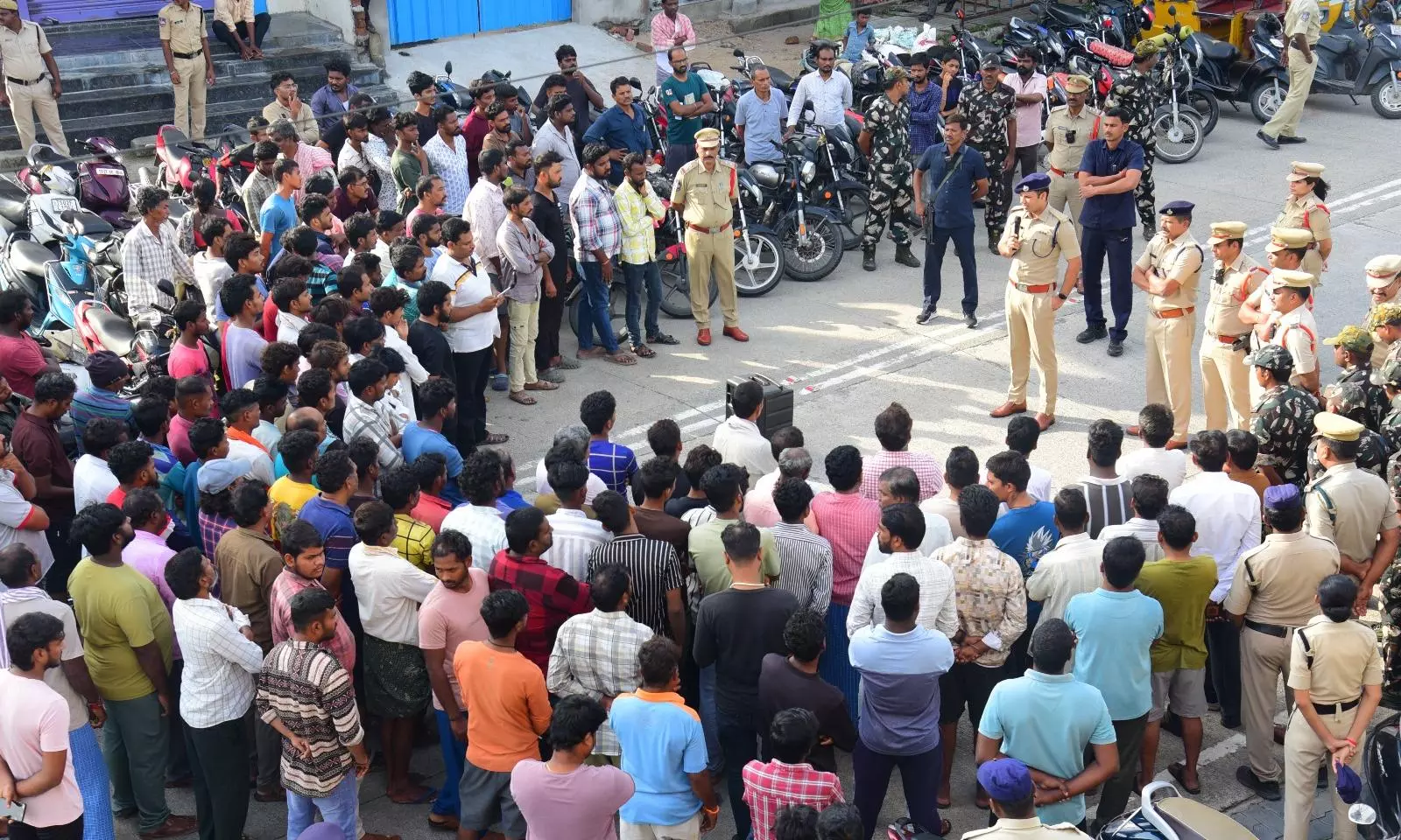 71 Vehicles Seized During Cordon, Search Op In Karimnagar