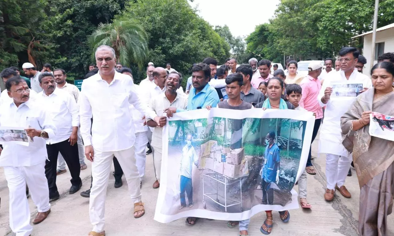 Harish Rao Slams Govt For Not Paying Ex Gratia To Sigachi Blast Victims