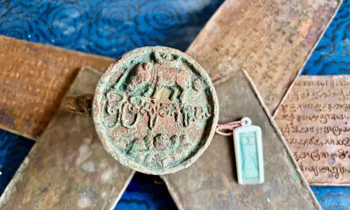 Copper Inscription From Vengi Chalukya Era Found In Kodada