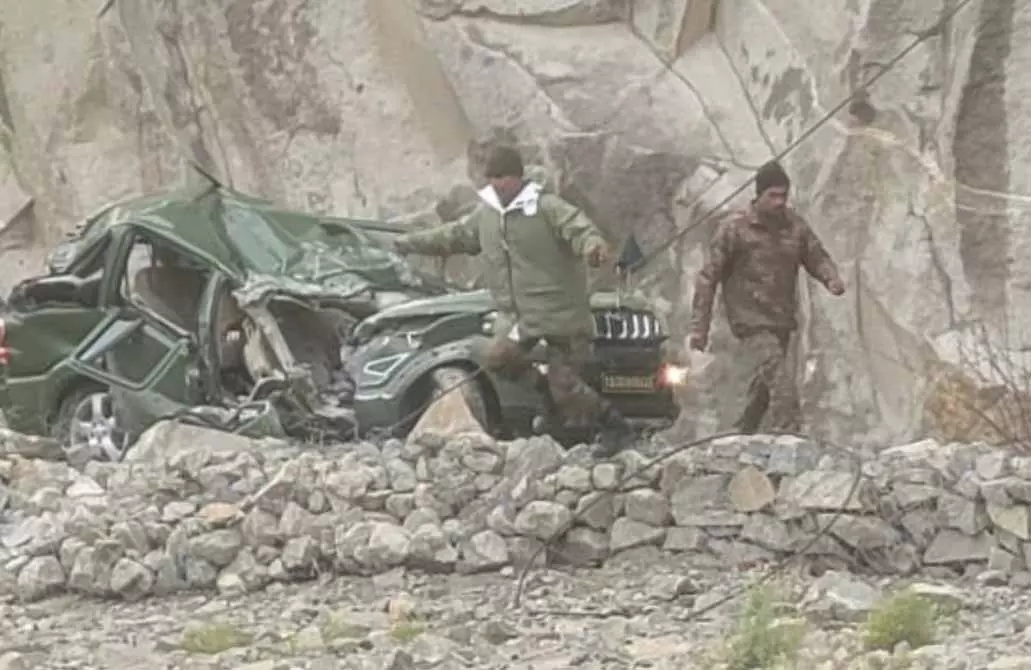 Ladakh: Boulder Falls on Army Vehicle, Rescue Operation in Progress