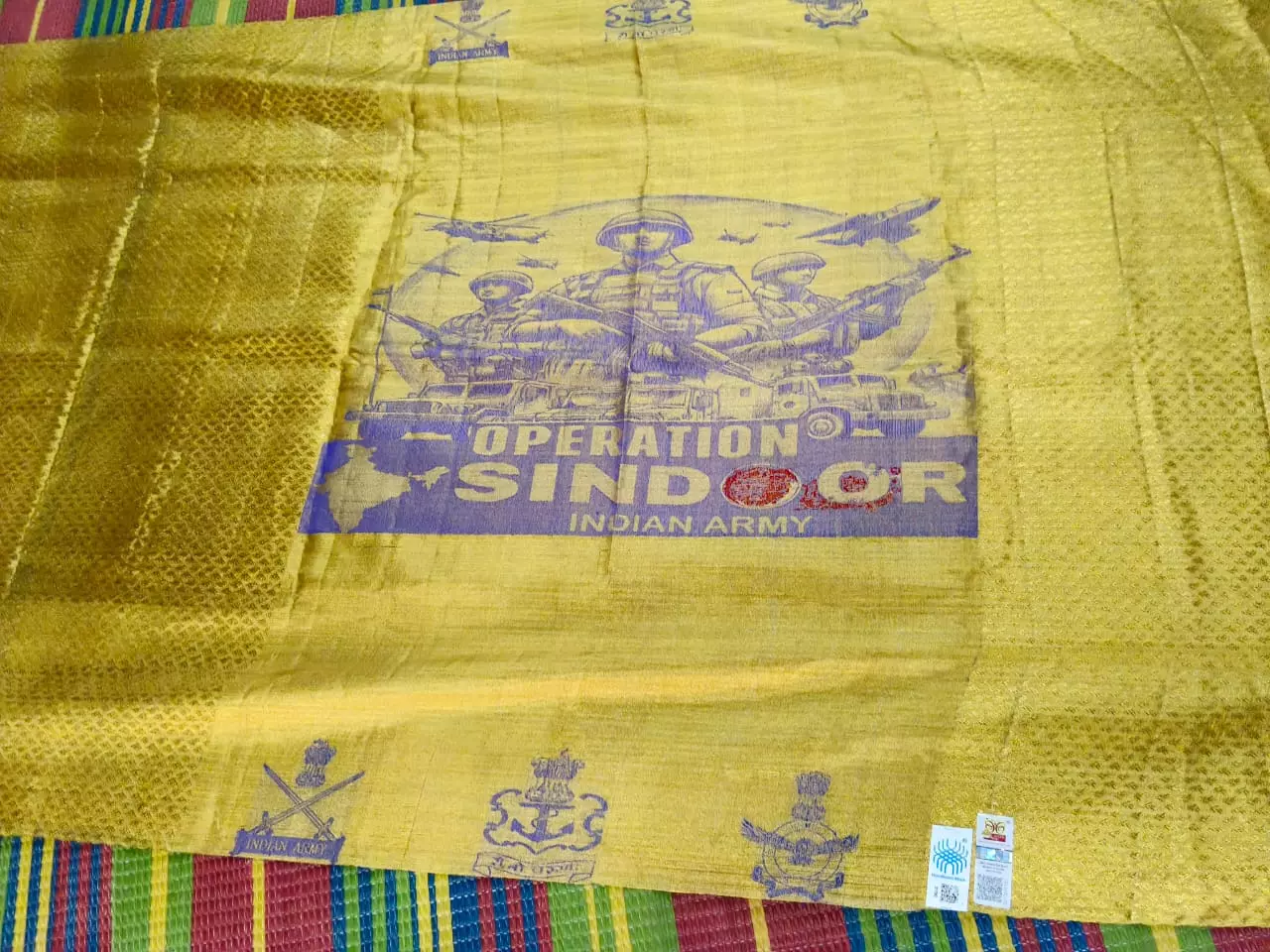 Sircilla Weaver Crafts Golden Shawl for PM Modi