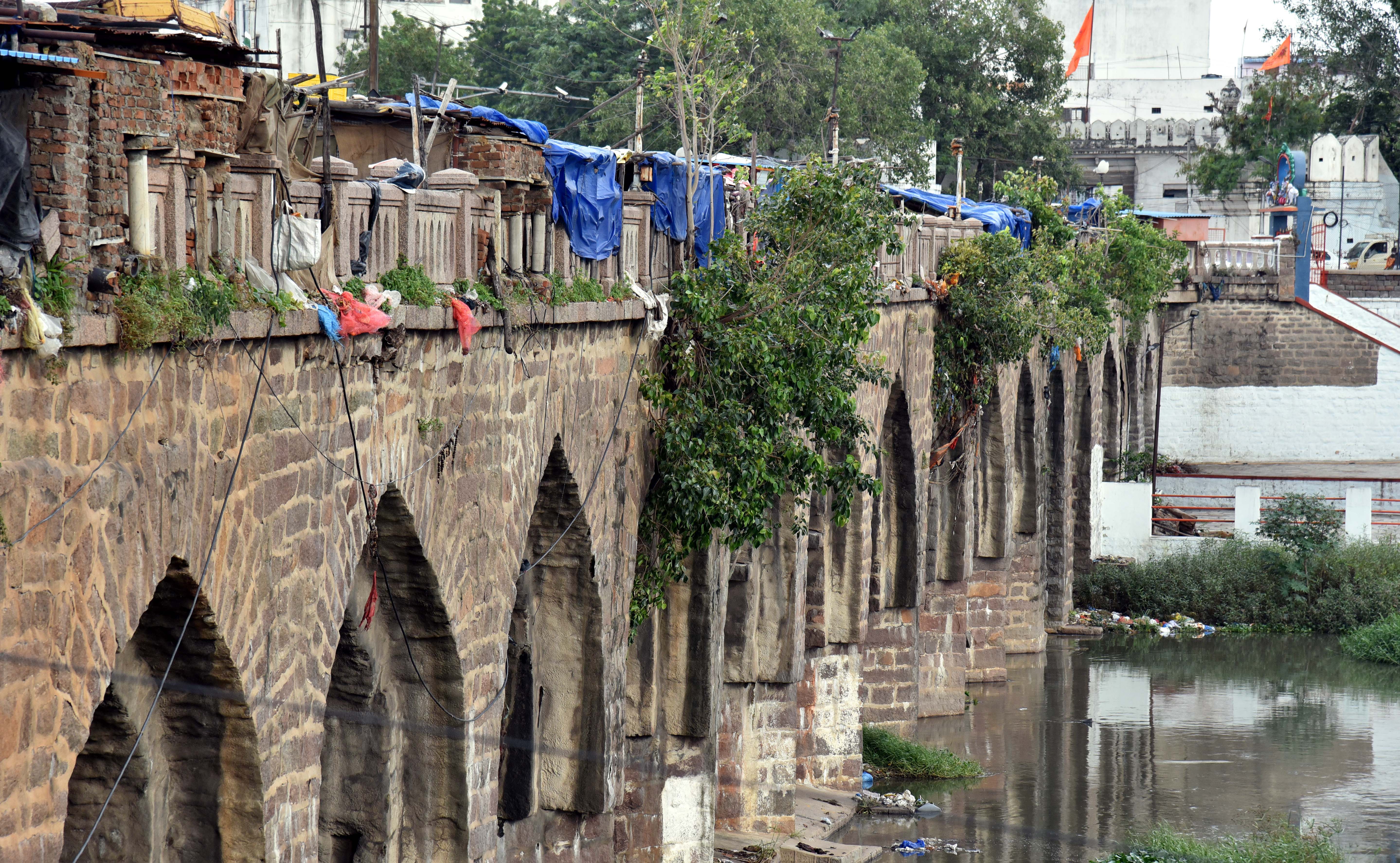 Hyderabad's Historic Puranapul Bridge Crumbling from Neglect