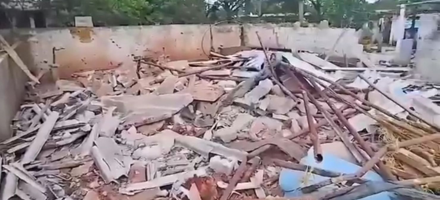 Dairy Farmer Protests at MLA's Office Over Demolished Shed