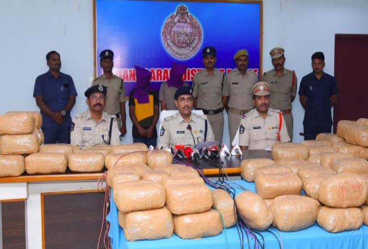 Police in Vizianagaram Arrest Two in Ganja Smuggling Case
