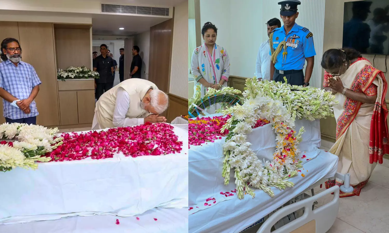 President Murmu, PM Modi, LoP Rahul Gandhi Pay Tributes to Shibu Soren at Hospital