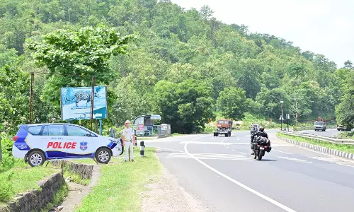Adilabad Police Put Up Cutouts on Highway Highlighting Safety Rules