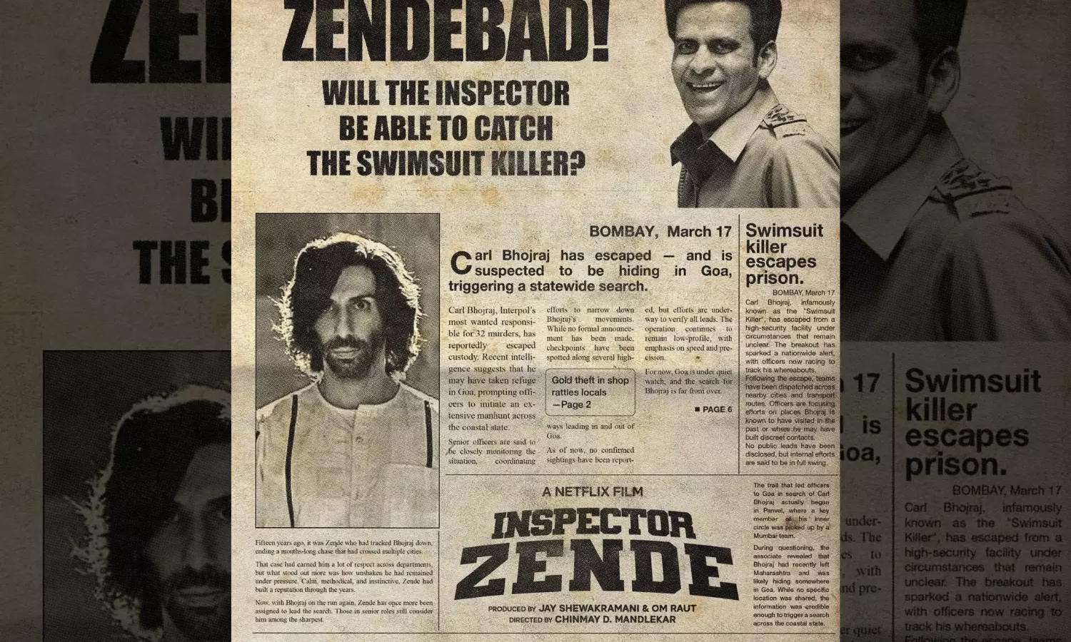 Crime, Chaos, Charisma: Manoj Bajpayee, Jim Sarbh Star in Netflix’s ‘Inspector Zende’