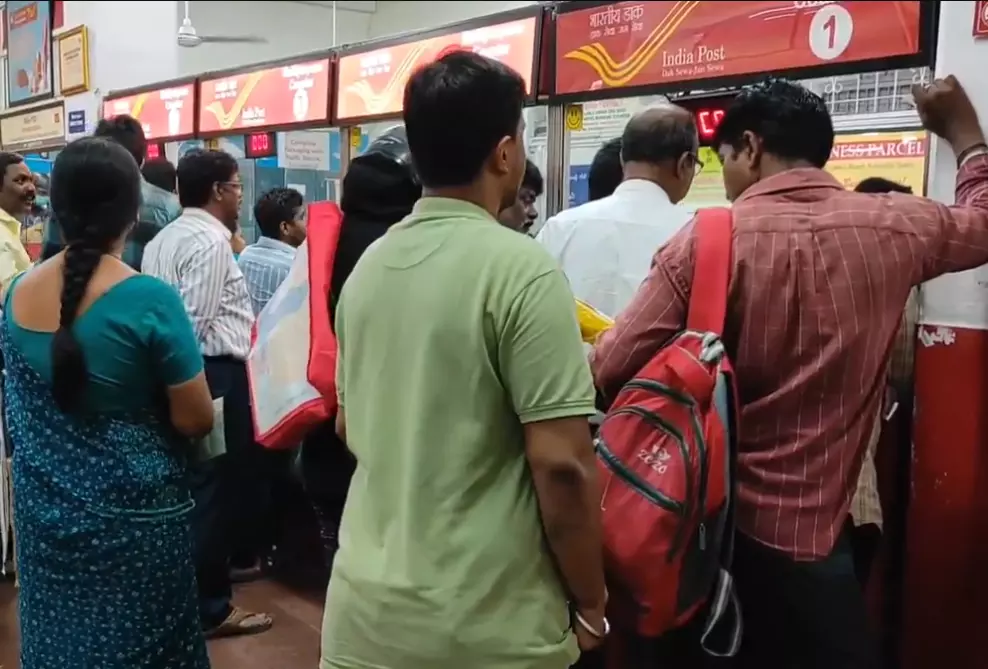 New Postal Software Slows Down Post Offices in Telangana New Postal Software Slows Down Post Offices in Telangana