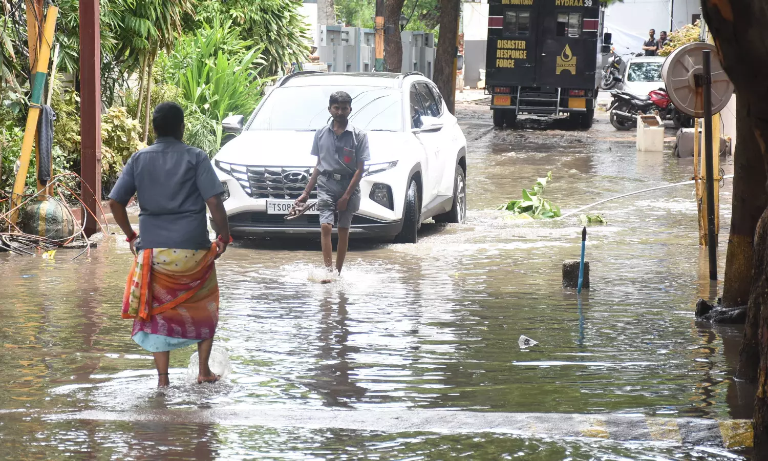 Hyderabad Rains: Apt Basements Flooded, Queues for Vehicle Repair