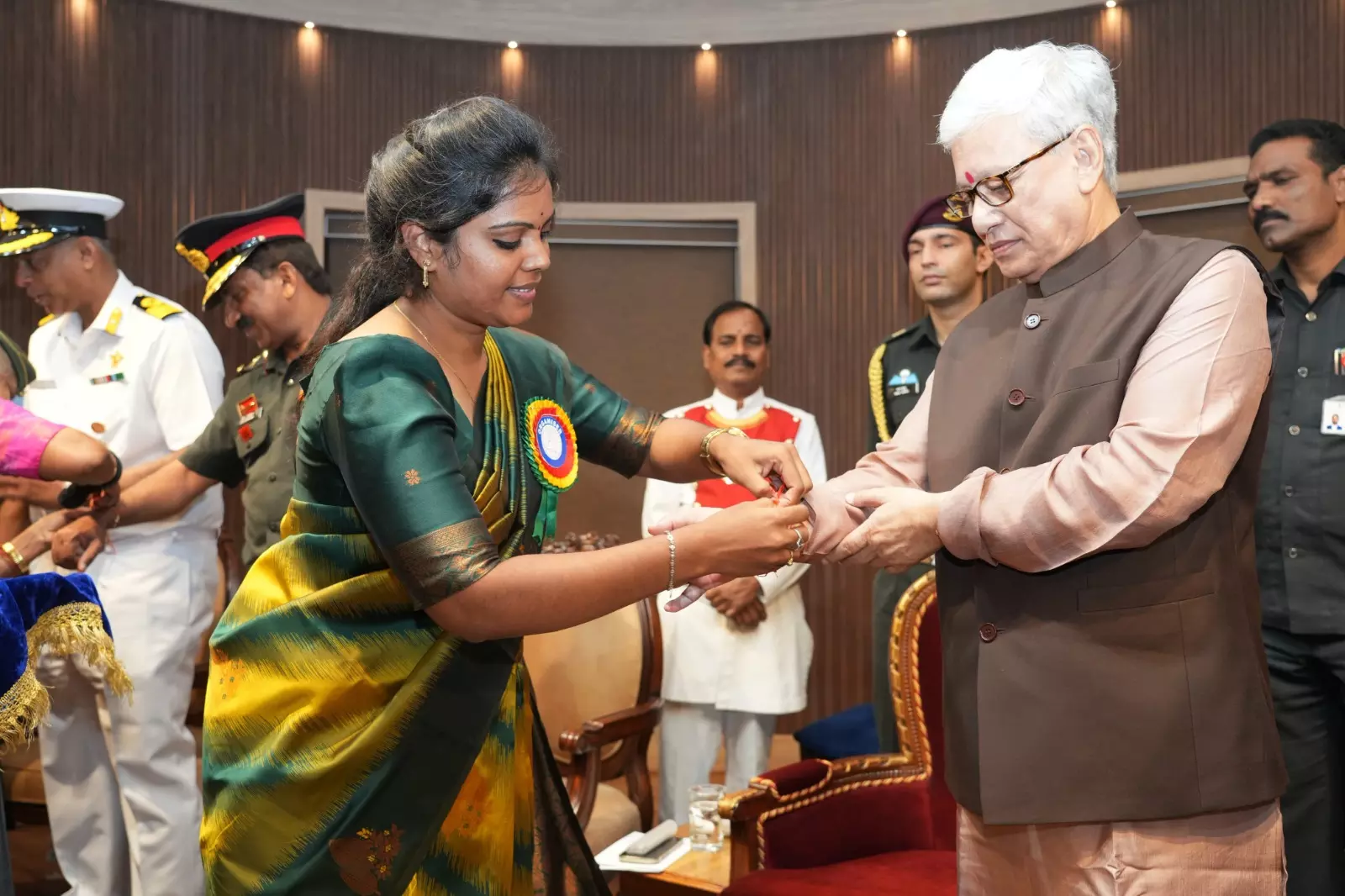 Jishnu Dev Varma Participates in Rakhi for Soldiers Celebrations at Raj Bhavan