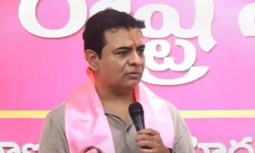 KTR Demands Apology From Bandi Sanjay on Phone Tapping Remarks KTR Demands Apology From Bandi Sanjay on Phone Tapping Remarks
