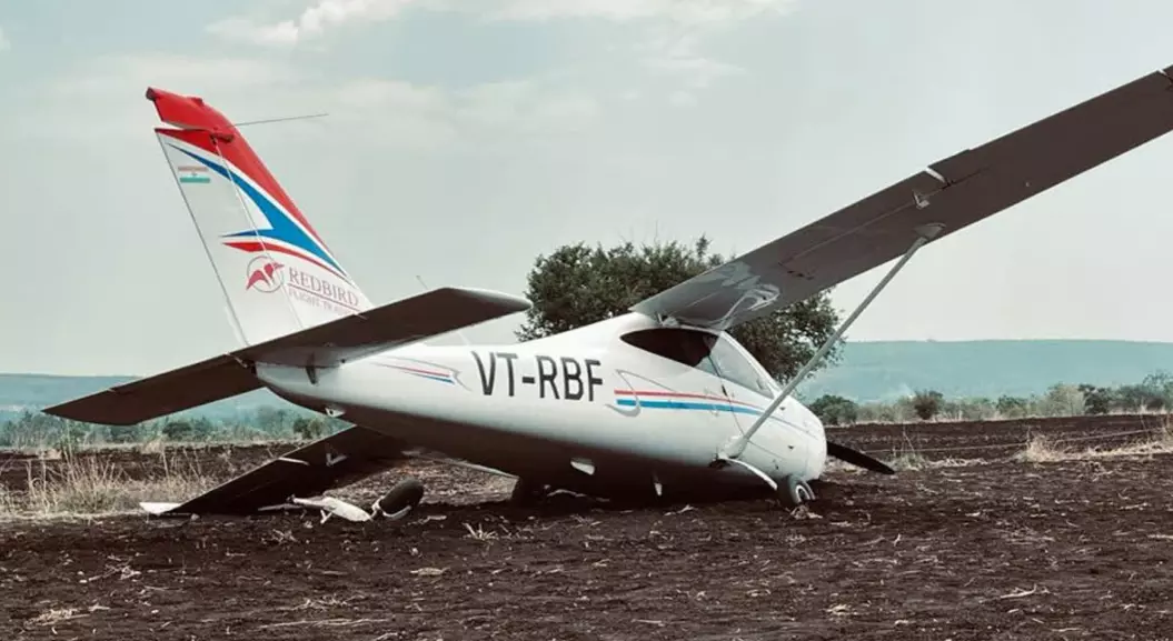 Training Aircraft Crash-Lands Near Baramati Airport; Pilot Safe
