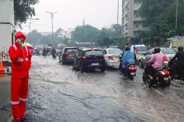 Evening Storms Hit Hyderabad, Affecting Traffic