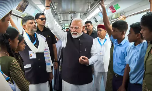 PM Modi Opens Yellow Line of Bangalore Metro Rail PM Modi Opens Yellow Line of Bangalore Metro Rail