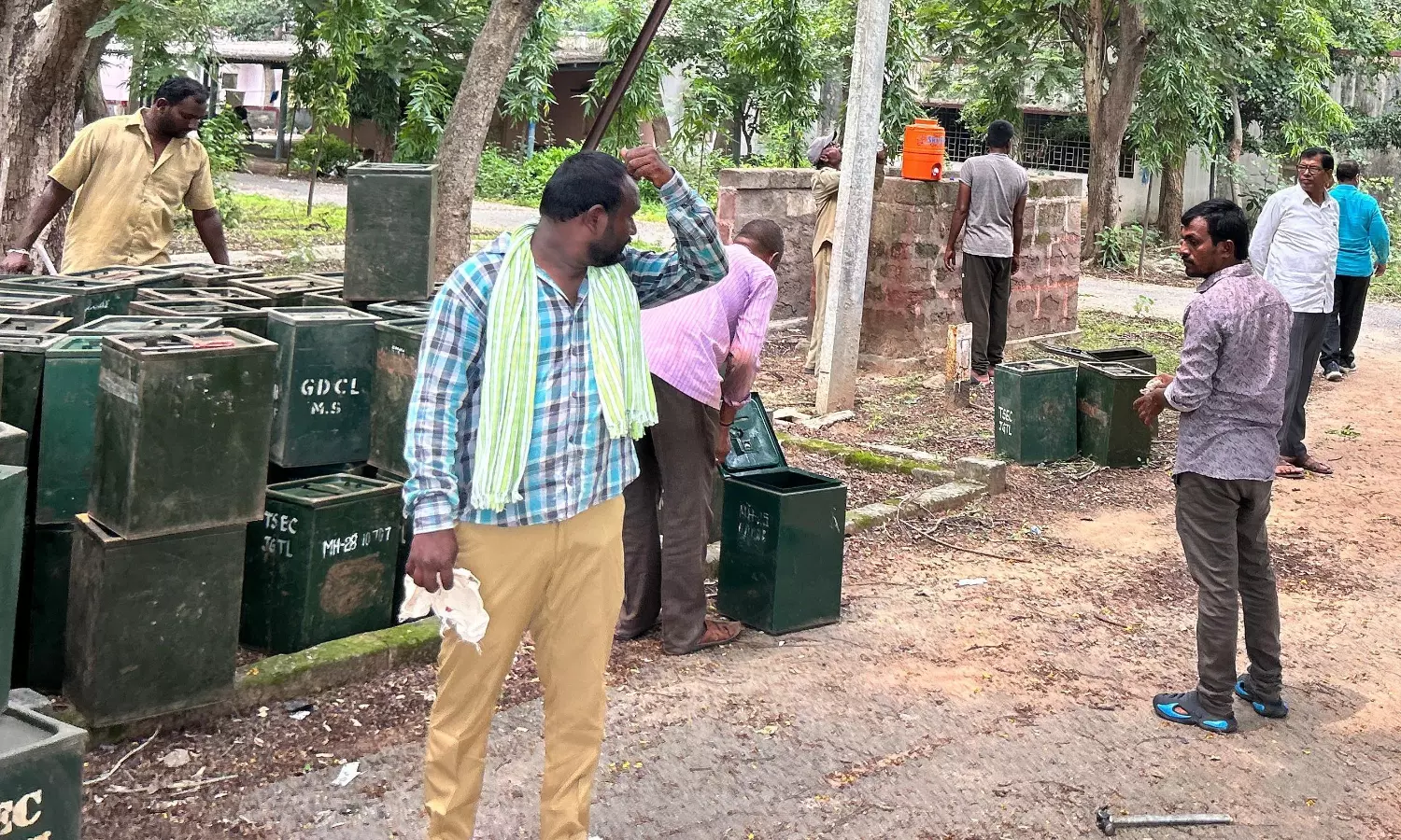 Ballot Boxes Reach Mancherial From Gujarat For Local Body Polls