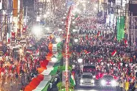 Rally With 1.1-Km Tricolour Held In Kurnool