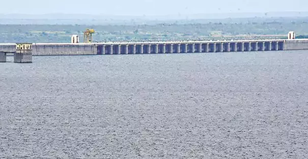 Nagarjunasagar Reservoir Nears Full Capacity, 24 Gates Lifted