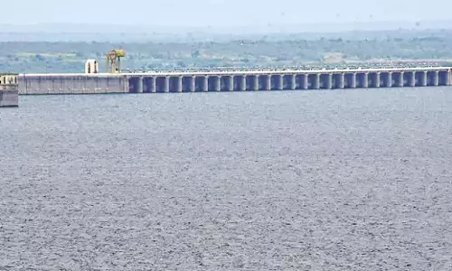 Nagarjunasagar Reservoir Nears Full Capacity, 24 Gates Lifted