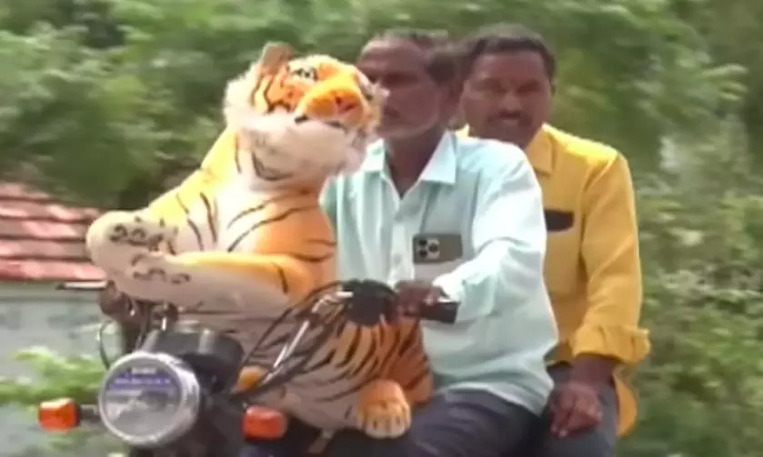 This Telangana Village Battles Monkeys with Toy Tigers