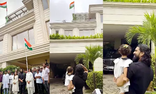 Watch Video: Ram Charan Celebrates Independence Day with Daughter Klin Kaara